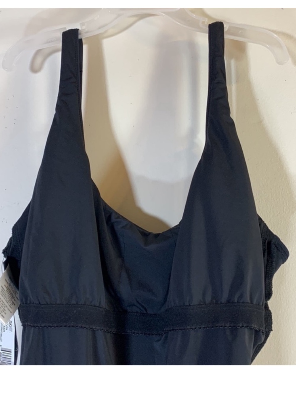 DKNY SPRING 2010 Black/Ash U-Neck Drape Maillot One Piece Swimsuit. 14. NWT. - Picture 11 of 11
